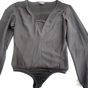 Bebe Black Long sleeve Bodysuit
